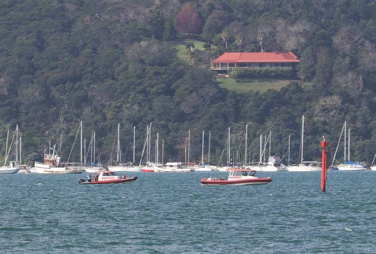 Two Bay of Island Coastguard boats searched the area where the ferry sank in case anyone remained...