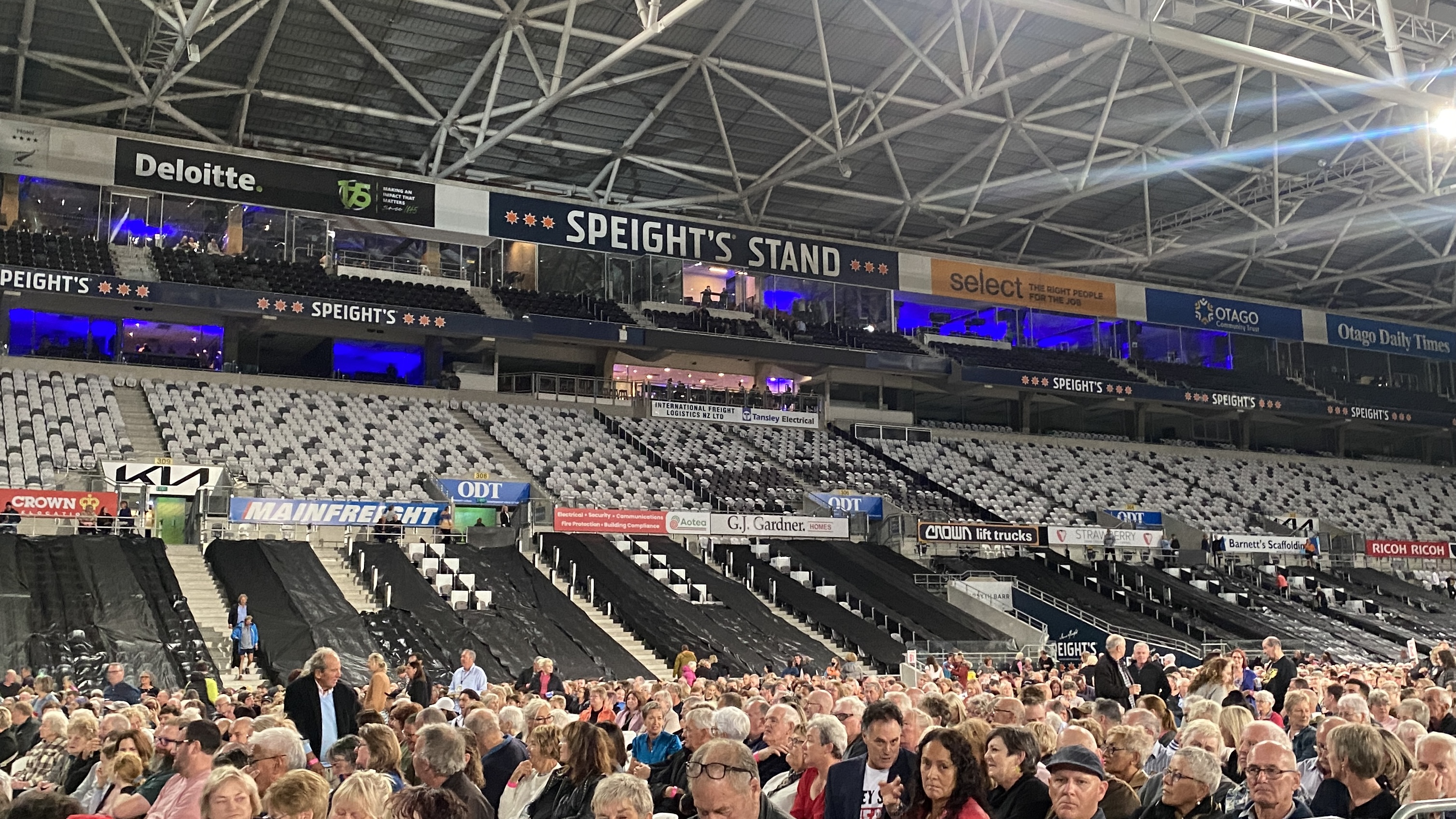 The size of the crowd was reportedly well down from 2015 when Rod Stewart last performed in...