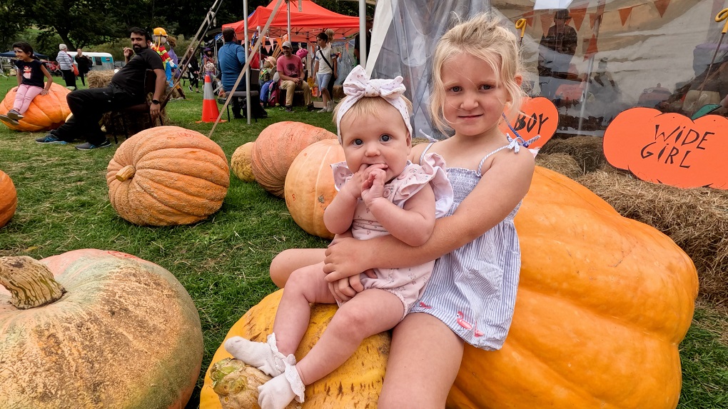 Zoey Hird (7 months) and Maiya Hird (5), from Parklands, were among the many people photographed...