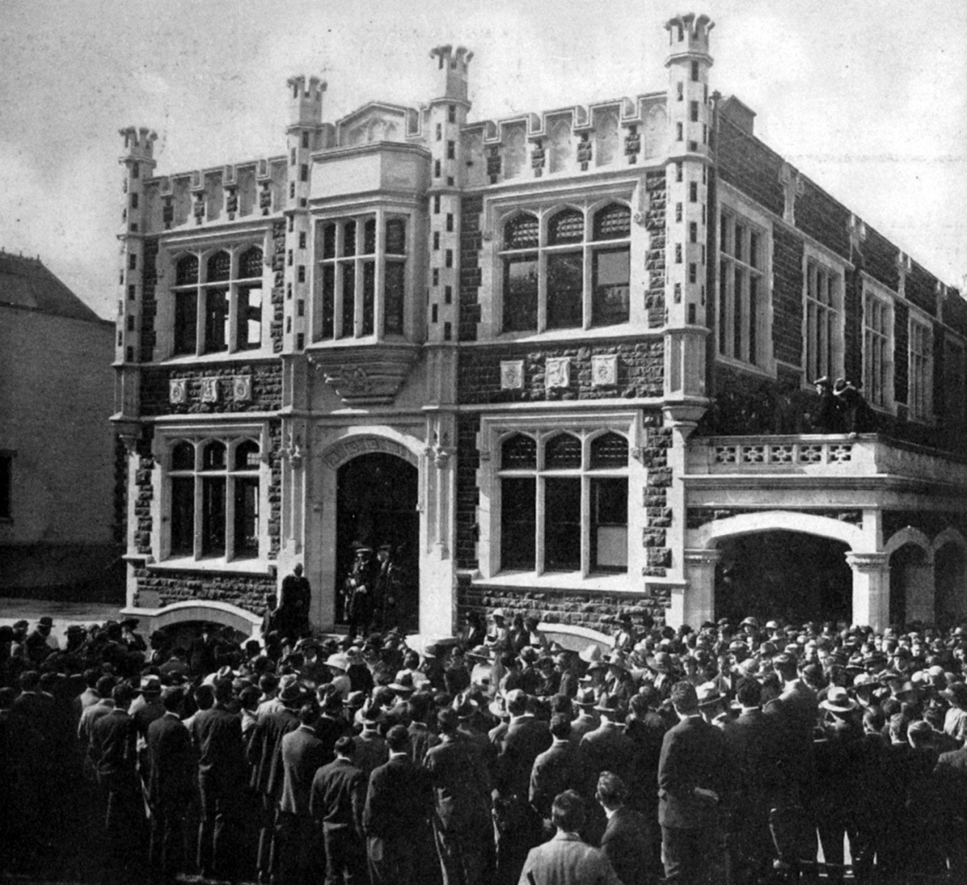 This image from the Otago Witness on April 24, 1923, shows the official opening of the Maheno and...