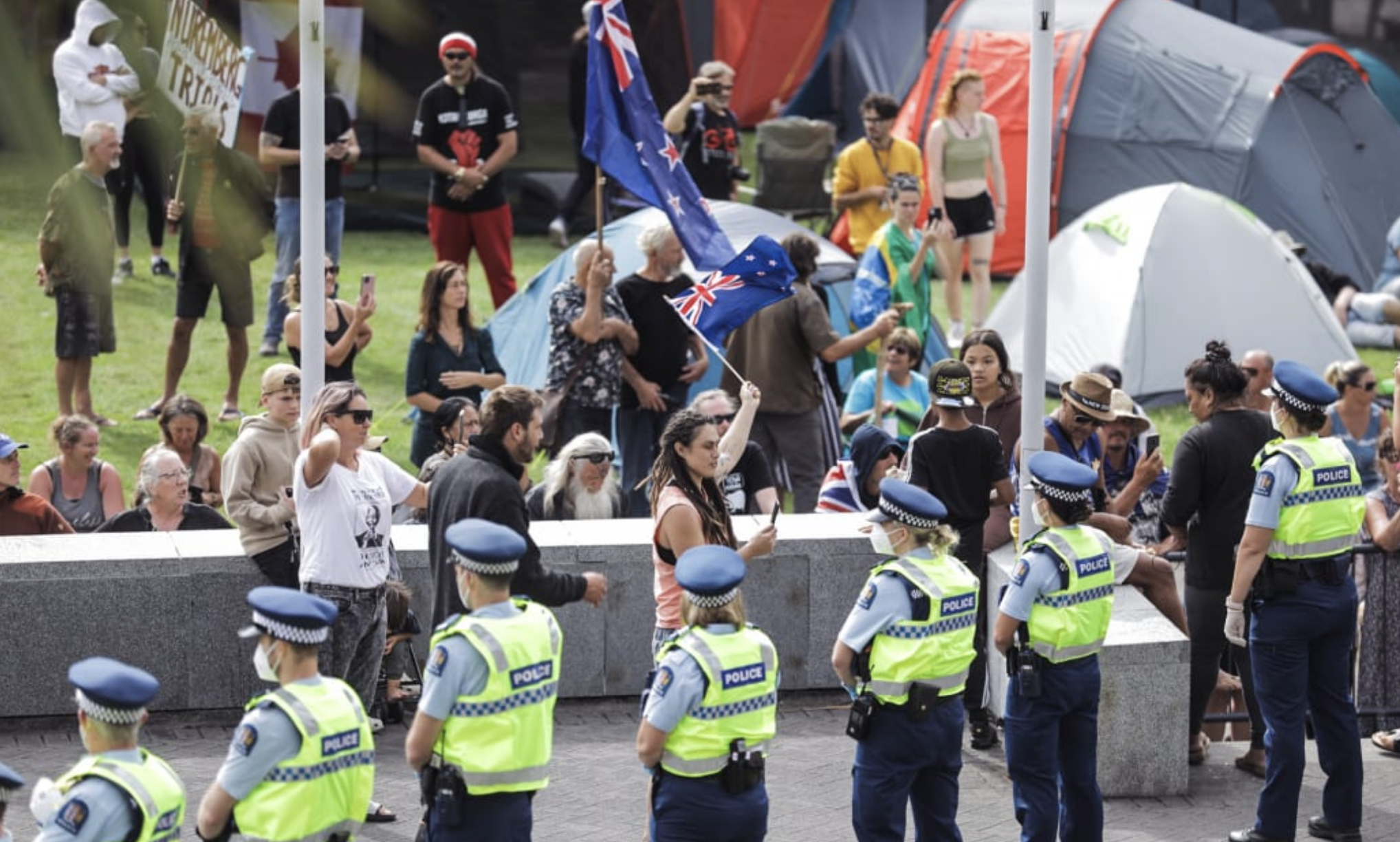 Police failed to tell all protesters that they must leave the Parliament grounds in the manner...