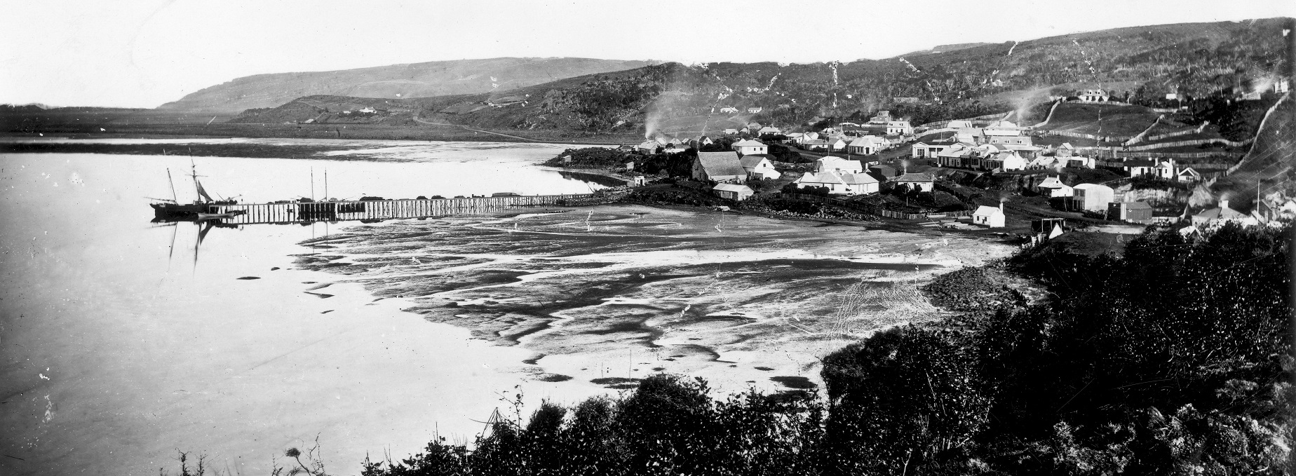 The first known photograph of Dunedin, taken in 1852, a scene which will have been familiar to...