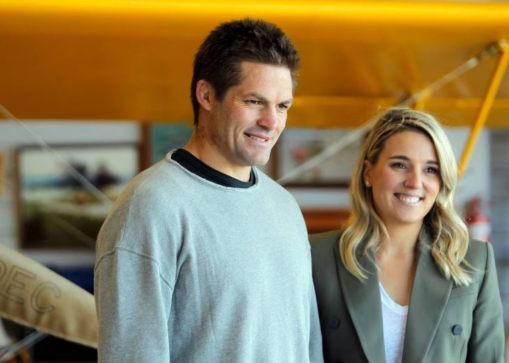 Richie McCaw and wife Gemma McCaw. Photo: George Novak