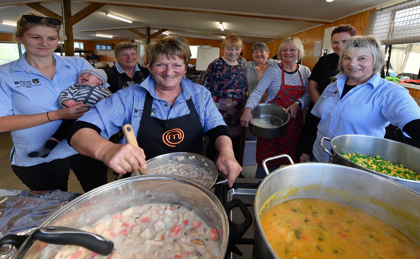 Watching cook Linda Wallace stir the pot at the South Island and New Zealand Sheep Dog Trials are...