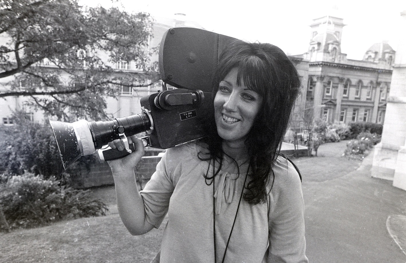 A "Woman’s World" feature from February 1976 profiles Dunedin television camerawoman Margaret...