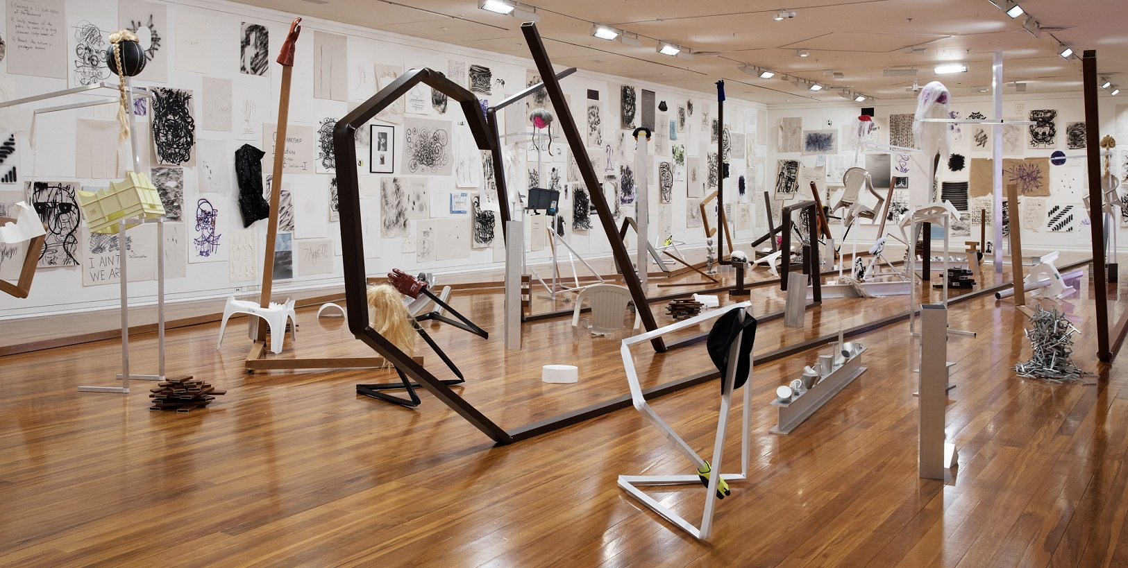 Peter Robinson’s Kā Kaihōpara 2023. Installation view, Dunedin Public Art Gallery. Photo: Justin...