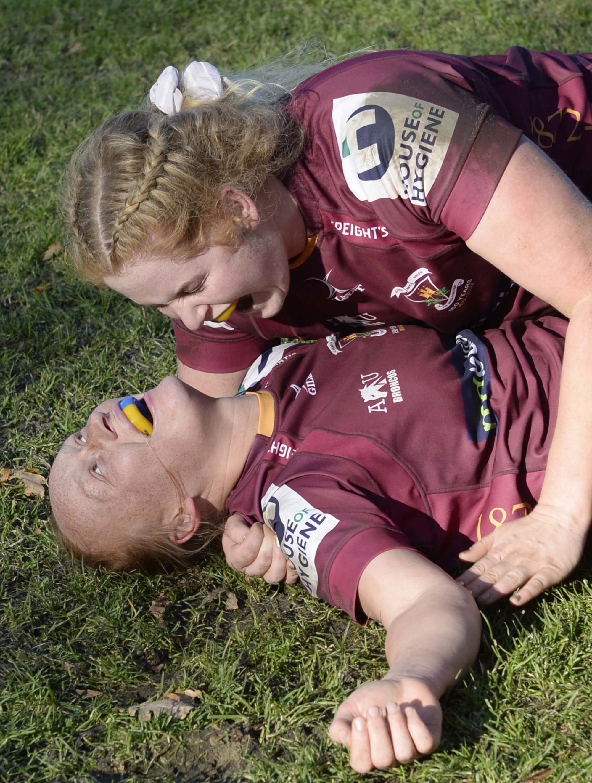 Alhambra-Union captain Zoe Whatarau is exhausted and overjoyed as she is embraced by team-mate...