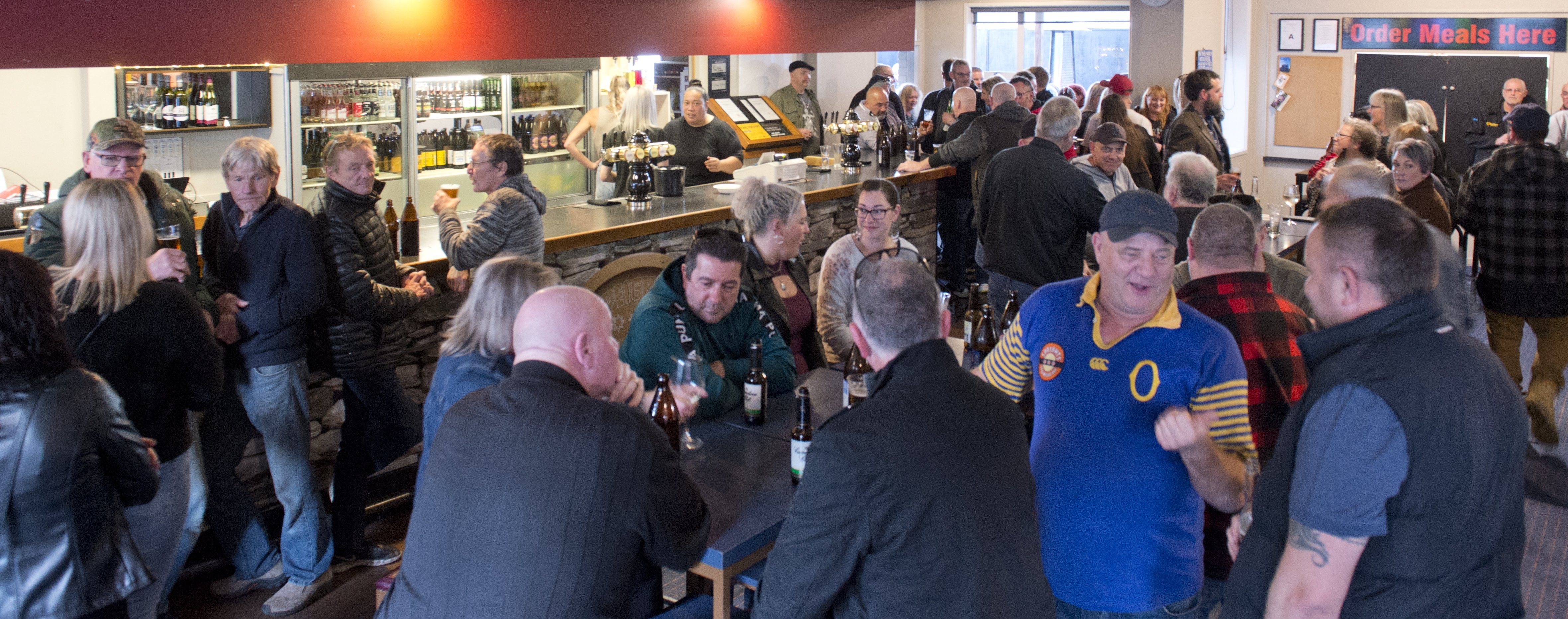 Patrons enjoy a final drink or two at the Carisbrook Hotel during its last day of trading on...