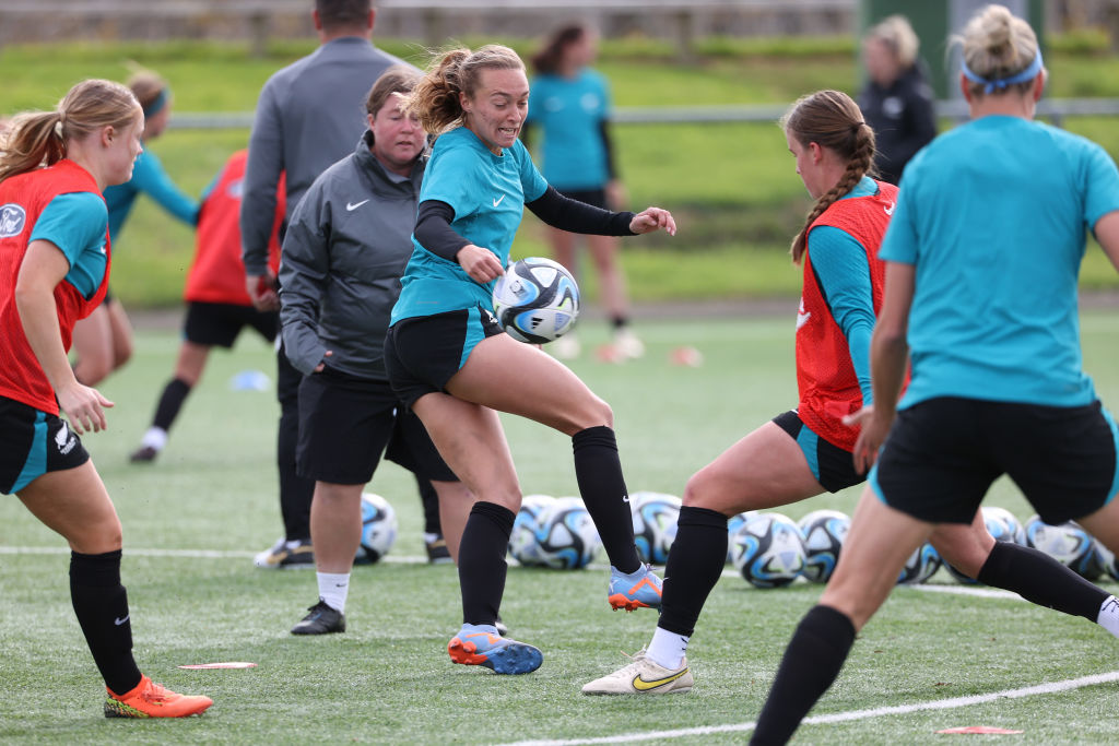 Players at a recent Football Ferns training session at North Harbour Stadium in Auckland. Photo: Getty Images