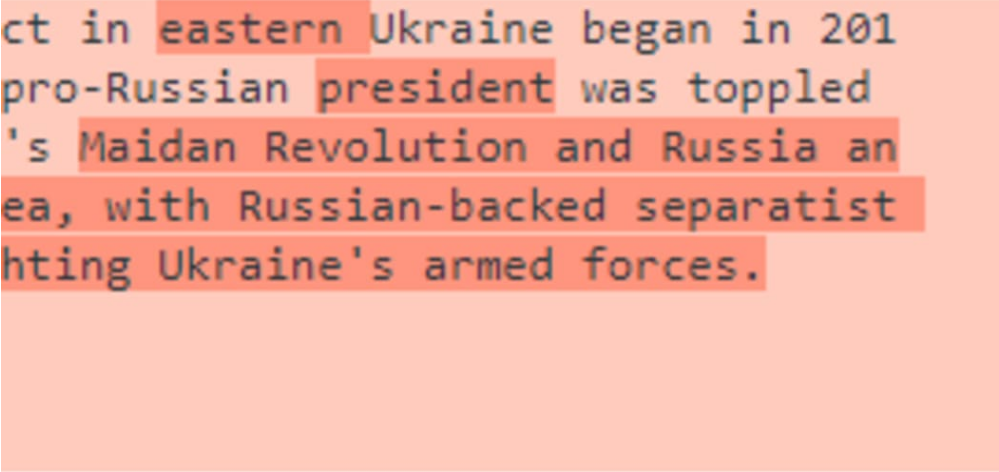 RNZ's edits to a story about an escalation in the war in Ukraine. Photo: BusinessDesk