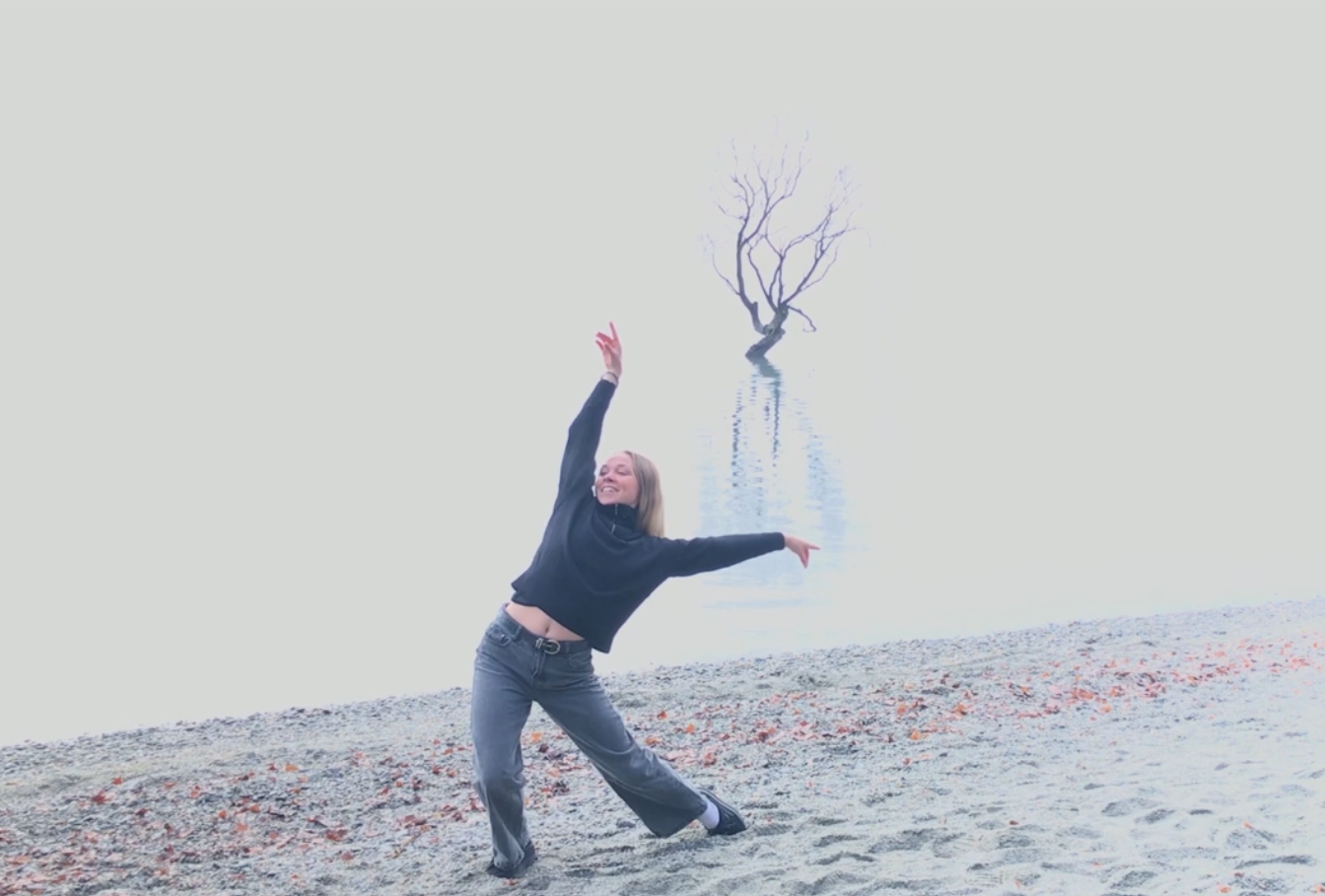 At home with The Tree . . . Former Wānaka dancer Thea Erichsen has had a quick holiday with...