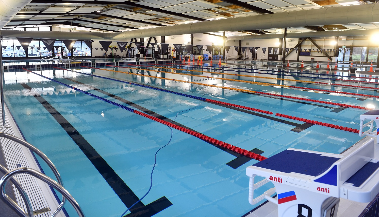 One of the pools a few days out from Monday’s official opening of Te Puna o Whakaehu in Mosgiel,...