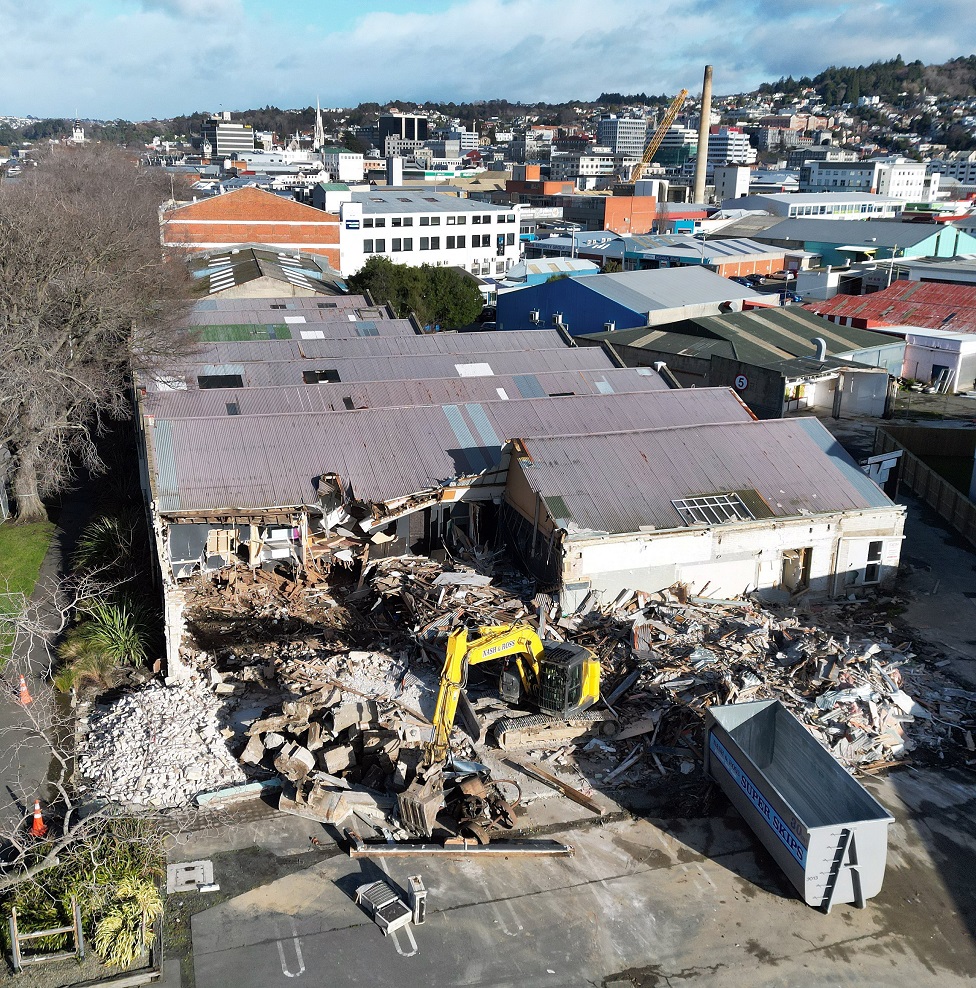 Demolition has started on the former Miller Studios building in Anzac Ave. Photo: Stephen Jaquiery