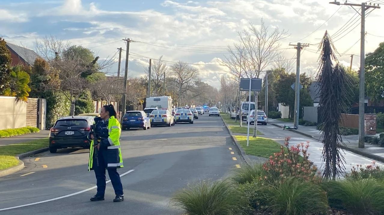 Armed police, the Armed Offenders Squad and Fenz have cordoned off a Matai Street West in...