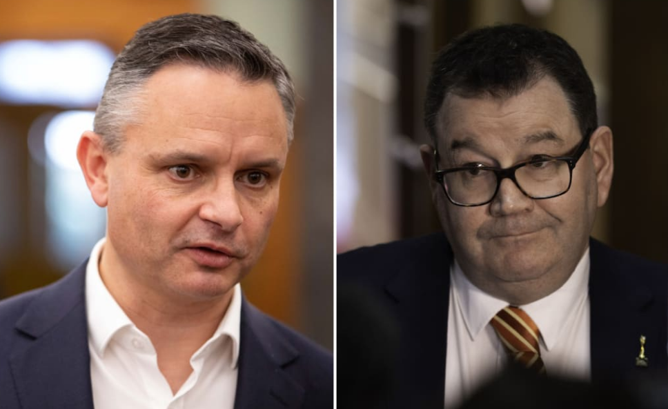 James Shaw (left) and Grant Robertson.  Photo: RNZ 