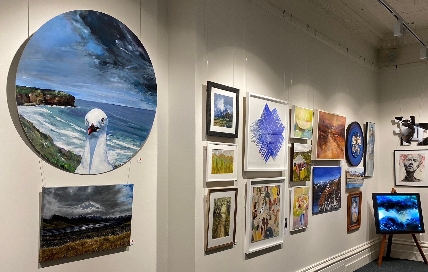 The Otago Art Society galleries are packed with 2D artworks, on display in the Edinburgh Premier...