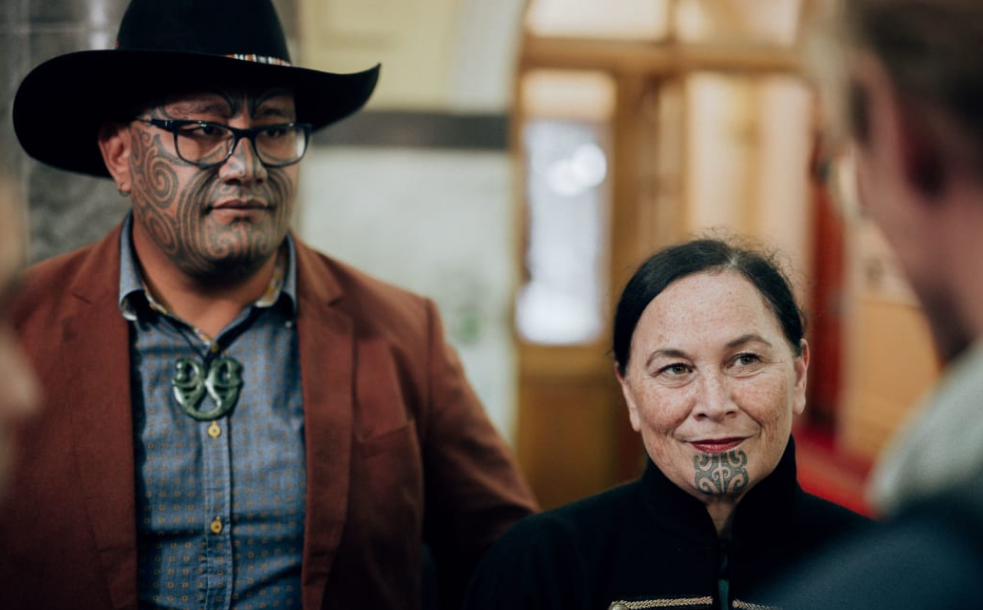 Te Pāti Māori co-leaders Rawiri Waititi and Debbie Ngarewa-Packer.  Photo: RNZ 