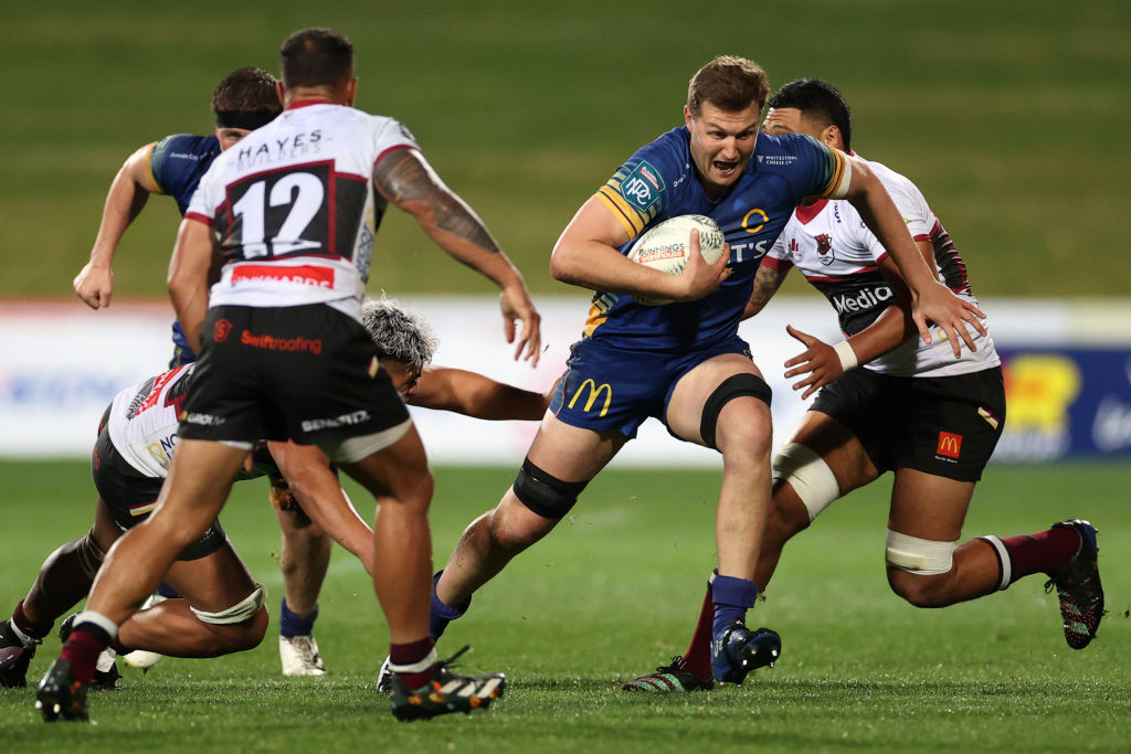 Otago's Fabian Holland eludes a tackle. Photo: Getty Images 