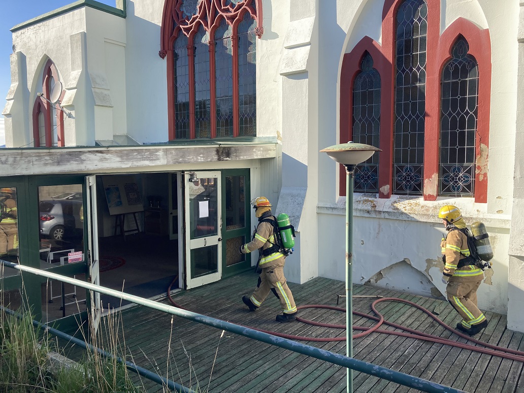 Crews responded to the fire in Melville St on Wednesday morning. Photo: Stephen Jaquiery