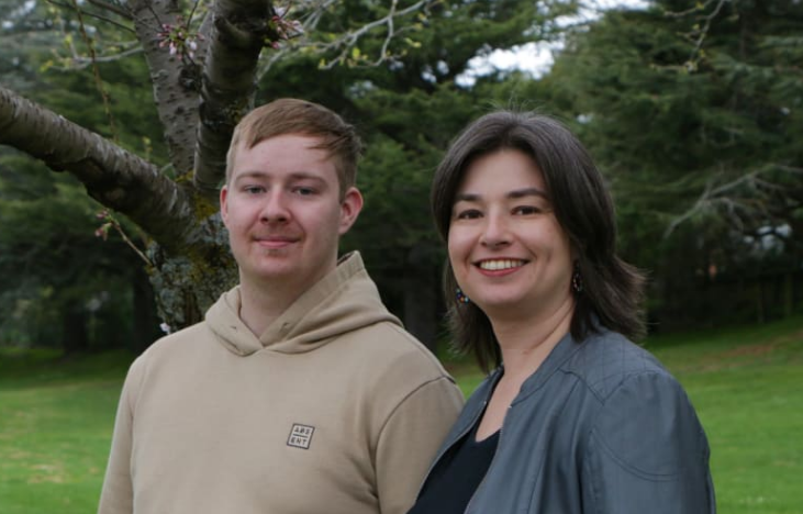 Jack with his mum Kathryn Robinson Photo: RNZ