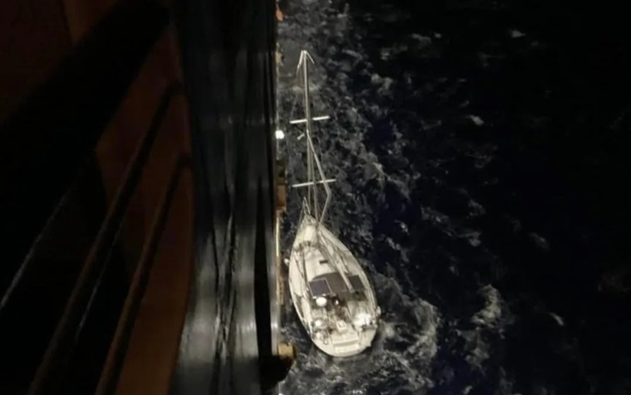 The yacht carrying three New Zealanders who were seriously injured after a being hit by a broken...