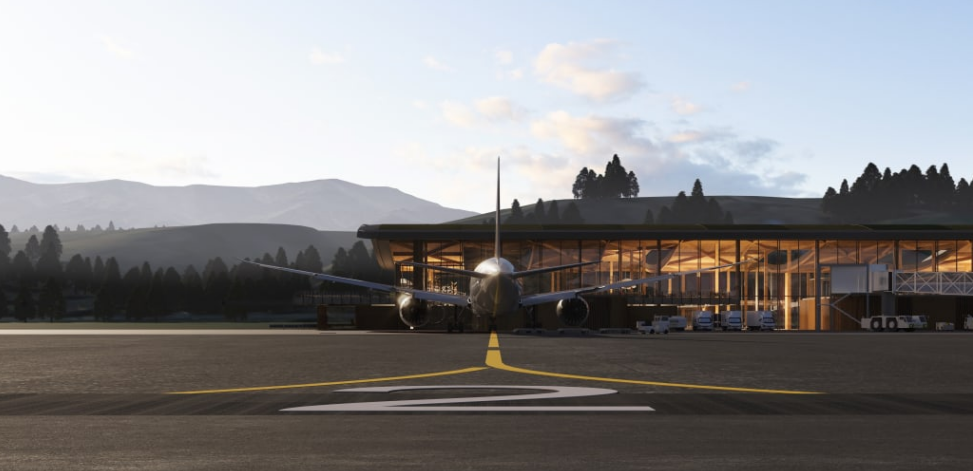 A concept image of the planned airport at Tarras. Image: supplied 