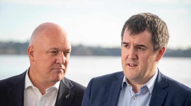 National campaign chair Chris Bishop (right) with leader Christopher Luxon. Photo: NZ Herald (file)