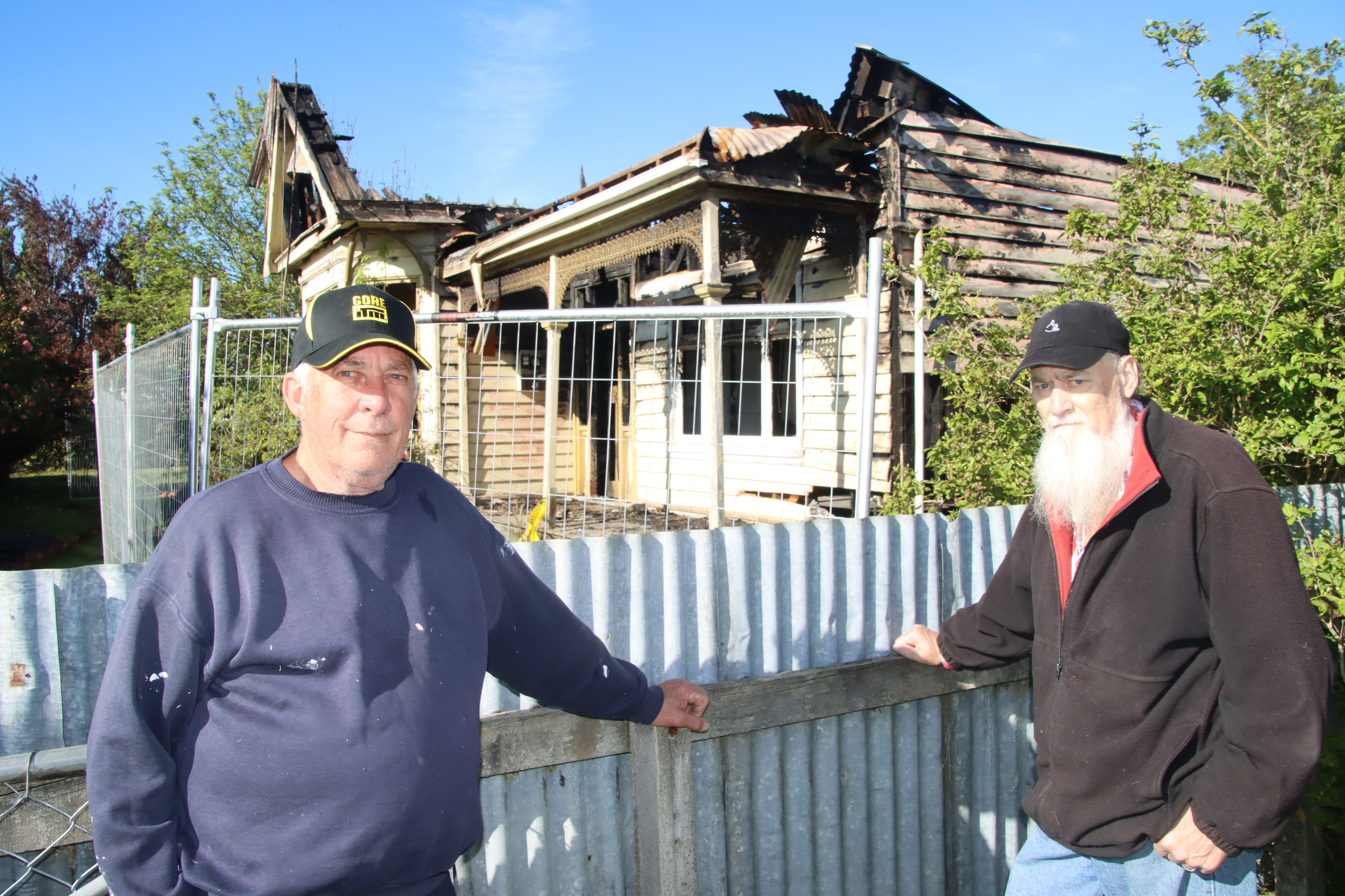 Wyndham residents Graham Carter (left) and Lindsay Anderson are concerned sheets of unsecured...