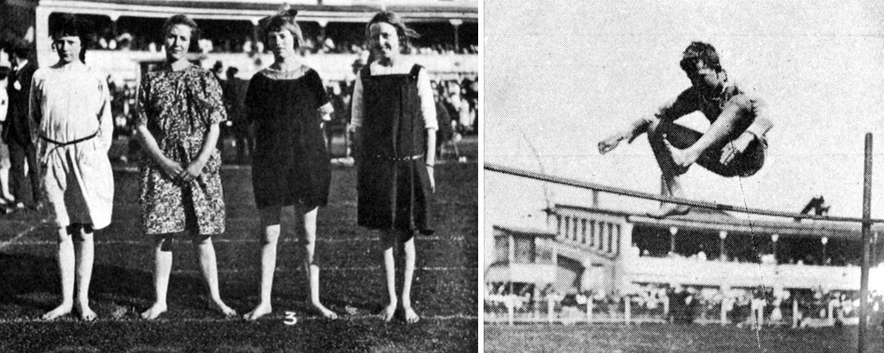 St Clair School's winning girls under-14 relay team (from left) Nesta Bezar, Thelma Muir, Gwen...