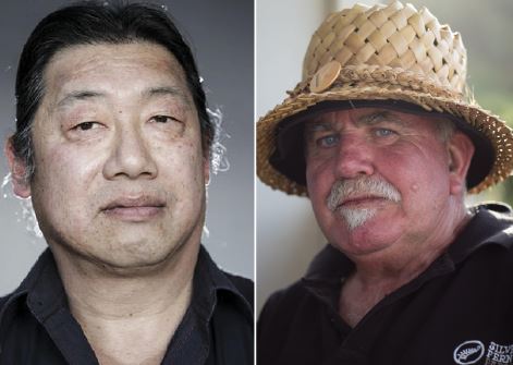 Mongrel Mob's Harry Tam (left) and Black Power's Denis O'Reilly. Photos: RNZ / NZME