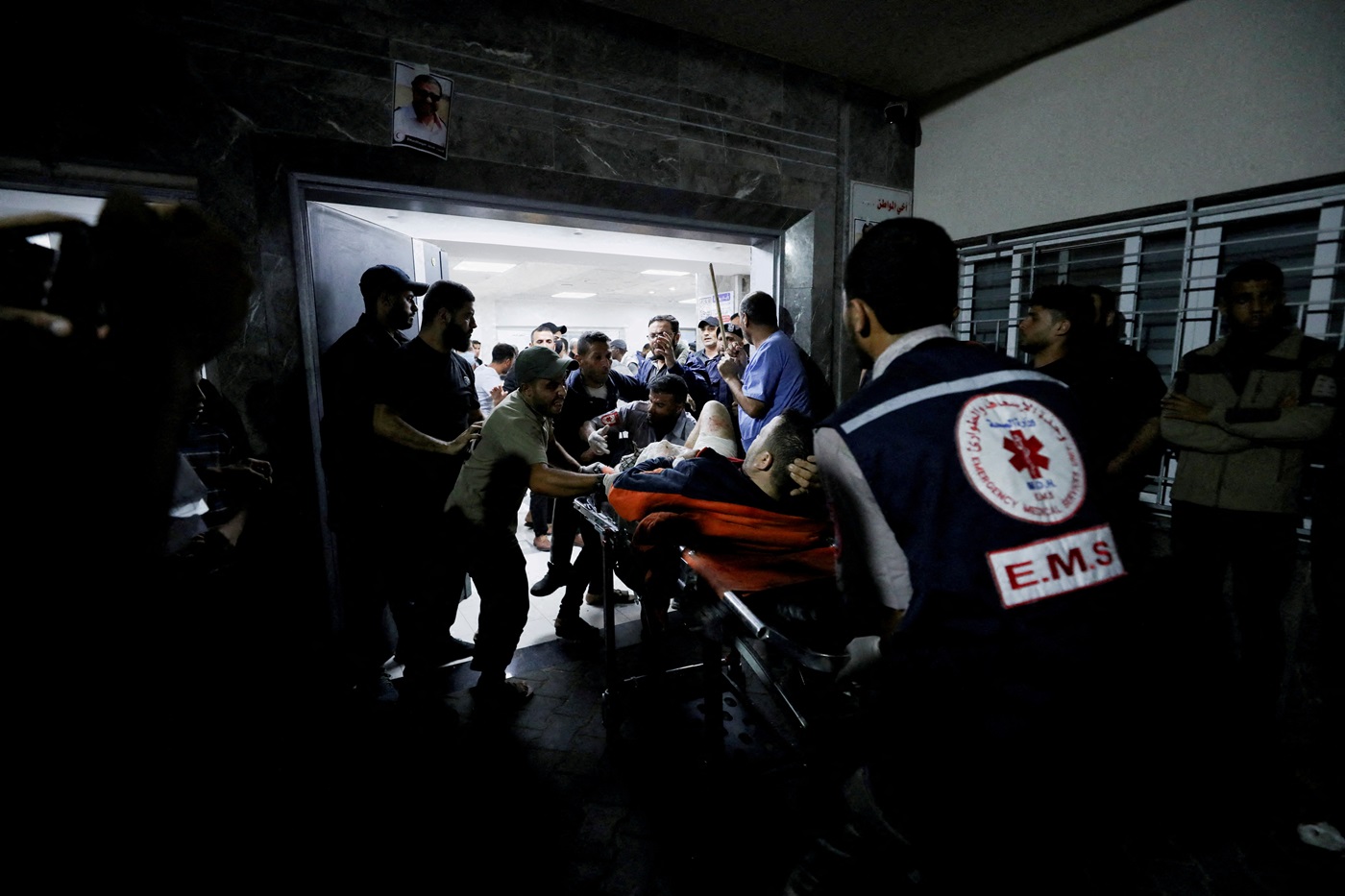 An injured person is assisted at the Shifa Hospital in Gaza. File photo: Reuters