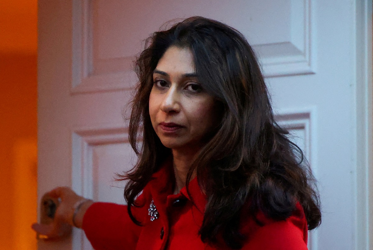 Suella Braverman leaves her home in London earlier this week. Photo: Reuters