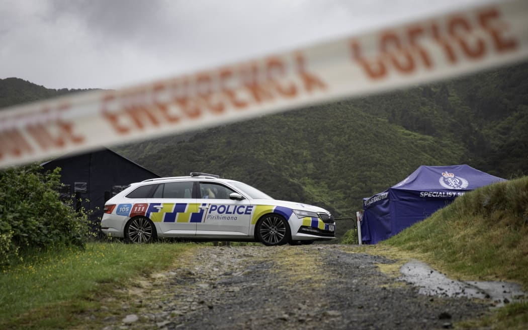 The scene of the fatal shooting in Wainuiomata. Photo: RNZ