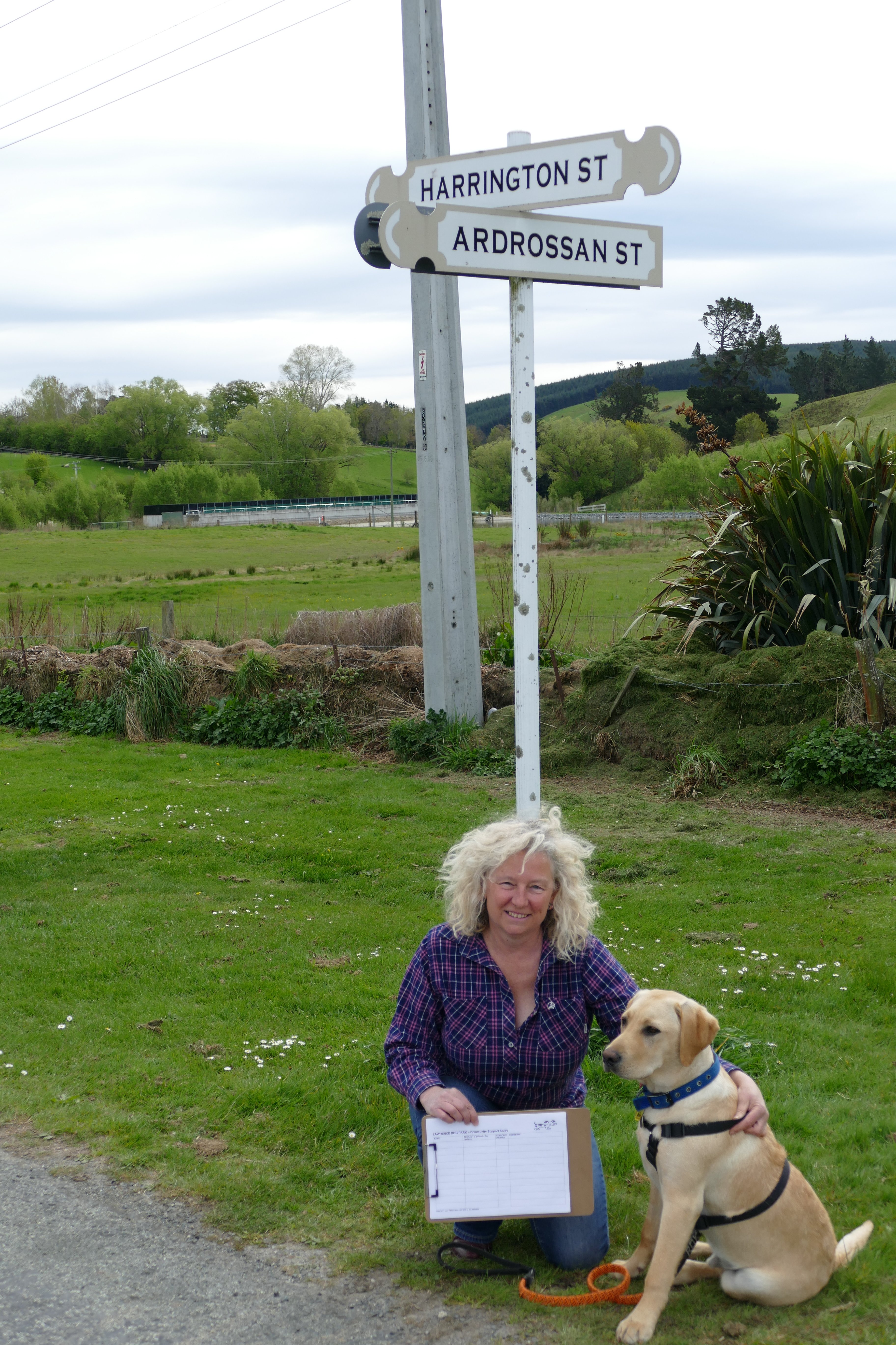 Lawrence resident Lucy Hibbert-Foy and Gordy the labrador. PHOTO: RICHARD DAVISON