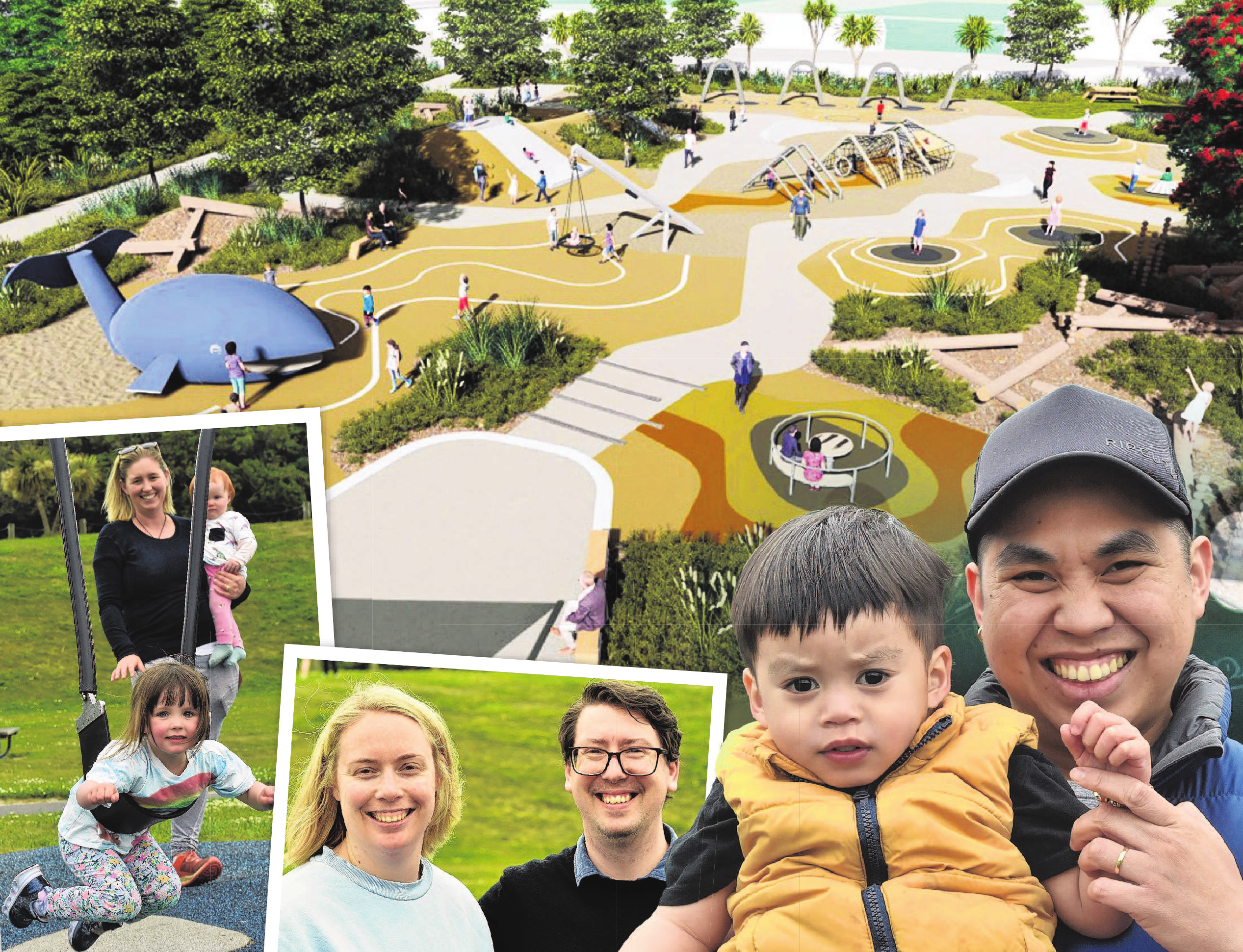 A proposed design, showcasing the northwest view of the Marlow Park Playspace, has been long...