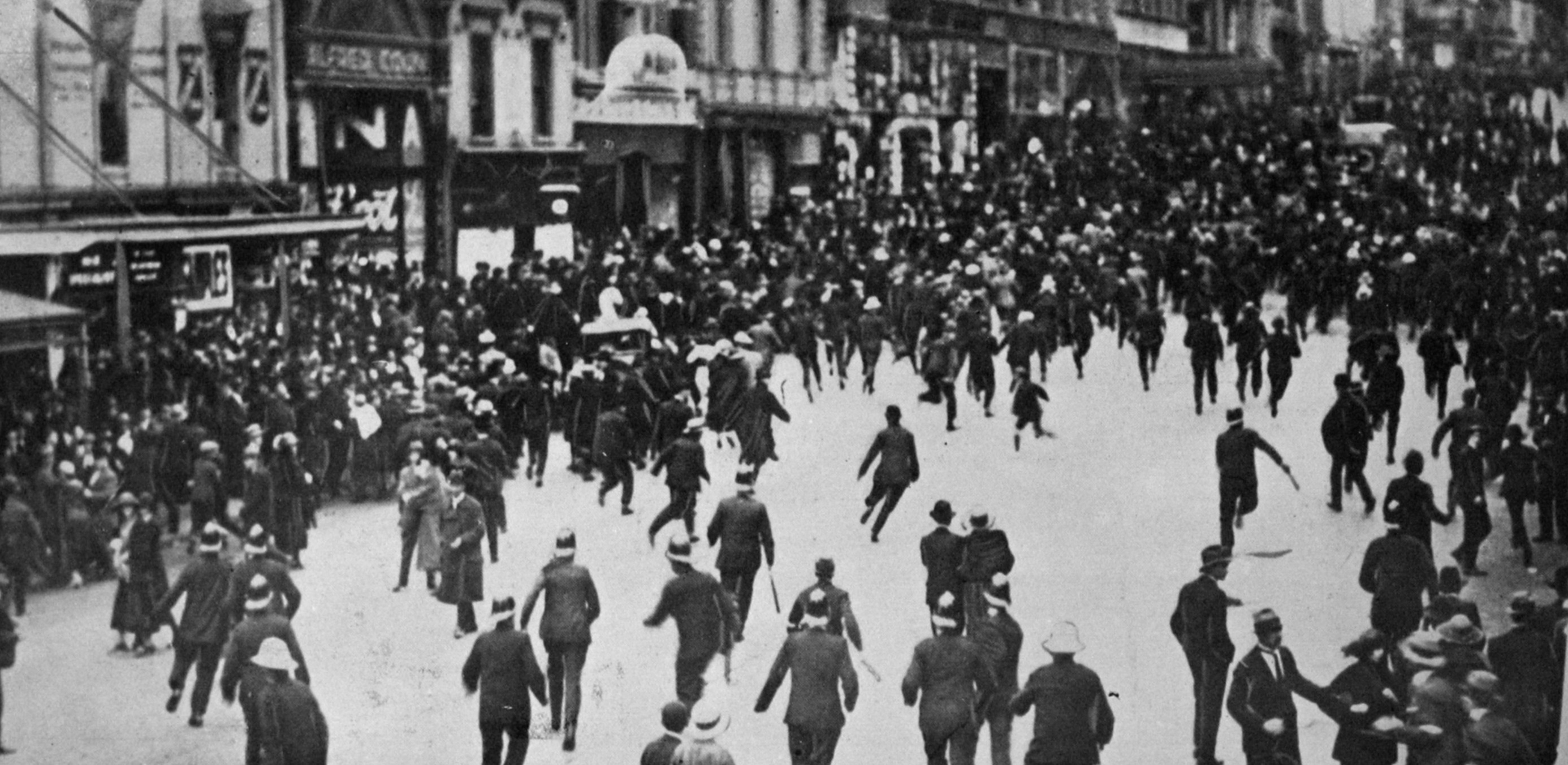 Wild scenes of riot and looting occured in Melbourne during a strike by the police force. The...