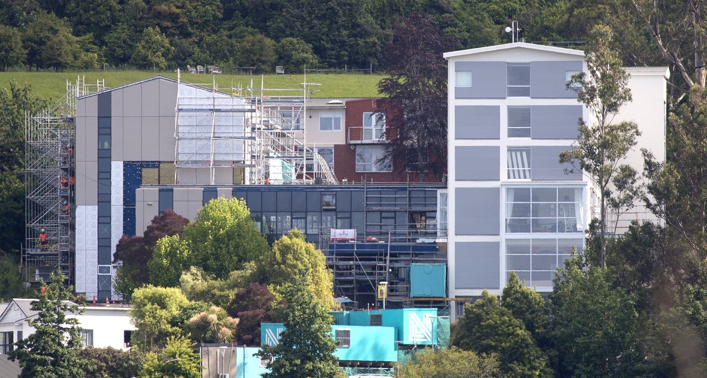 Construction work continues at Aquinas College. Photo: Gerard O'Brien