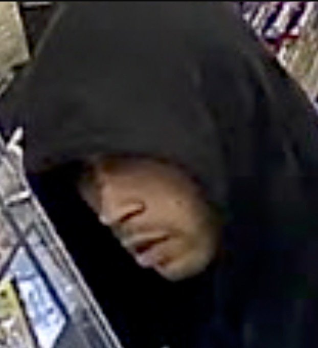 CCTV released by police of a man sought in relation to the attempted robbery. 