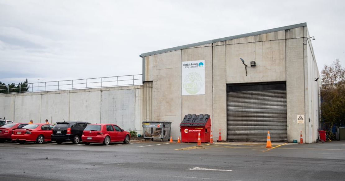 Christchurch City Council's composting plant in Bromley. Photo: RNZ