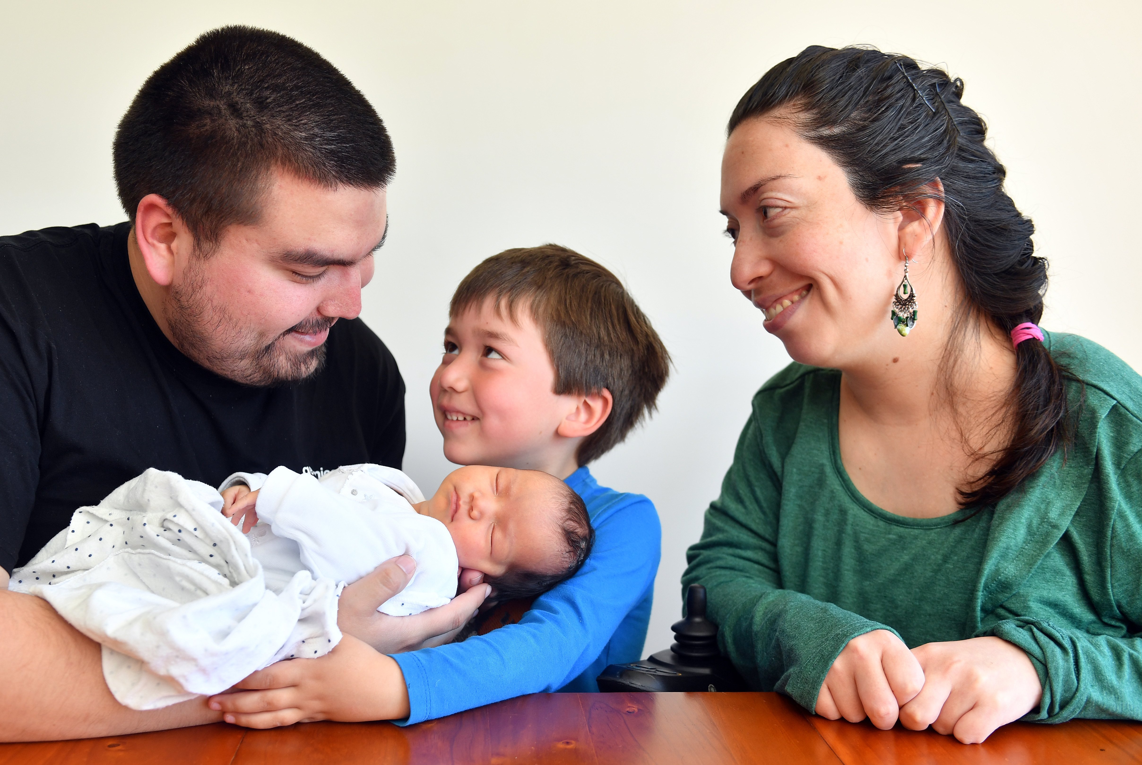 Dunedin couple Benjamin Duran-Vinet and Karla Araya-Castro with son Maximo Duran-Araya (5) and...