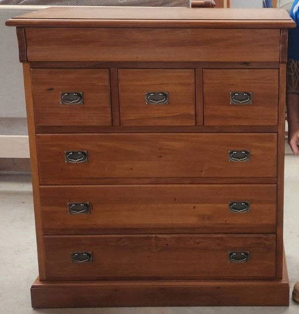 A Scotch dresser made from material salvaged from Kainga Ora houses in Albertson Ave, Port...