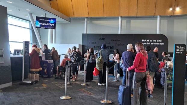 Passengers at Wellington Airport were told to return home following multiple flight cancellations...