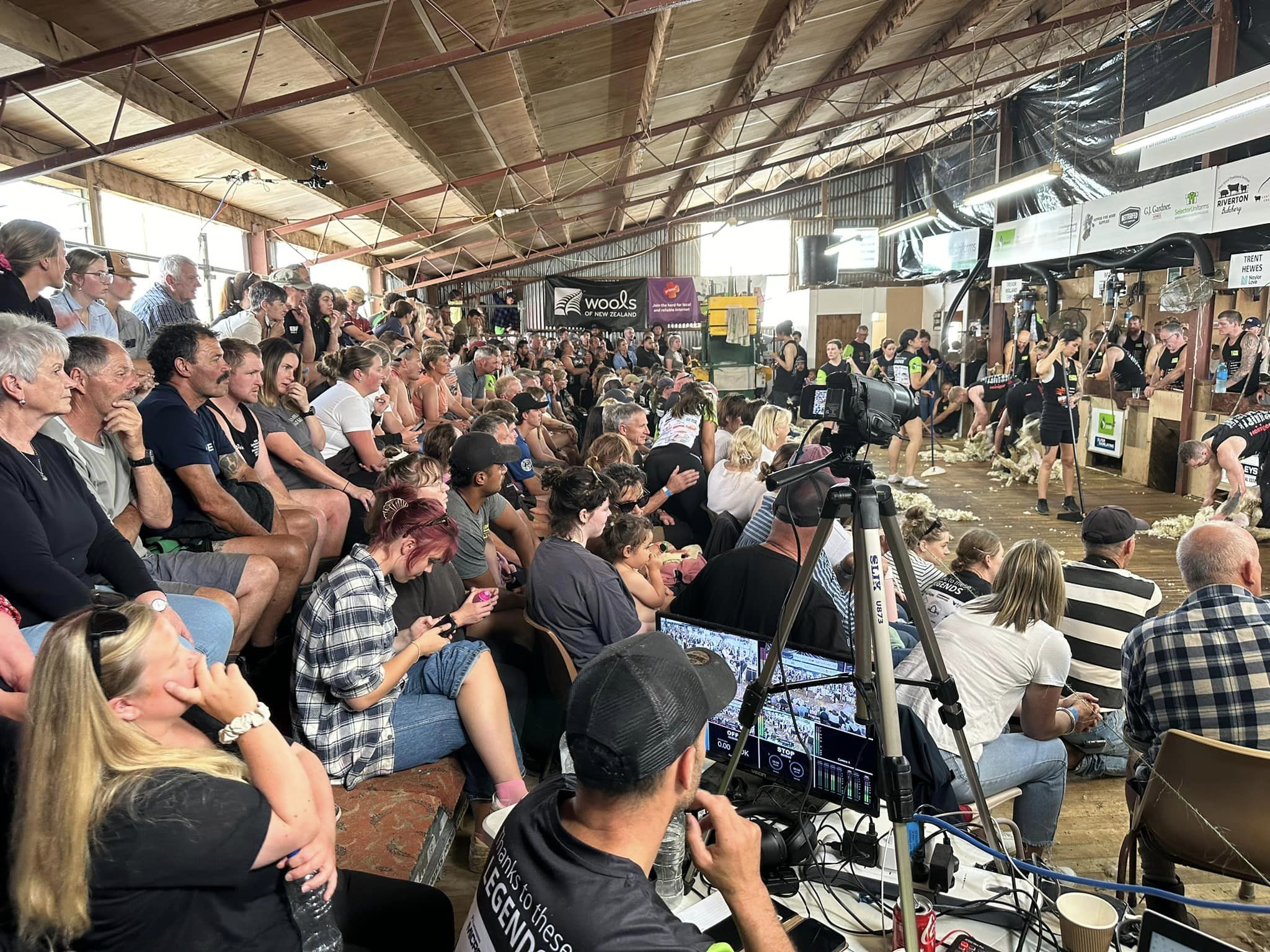 Hundreds turn out to the Campbell's Block woolshed, in the Hokonui Hills, to witness an attempt...