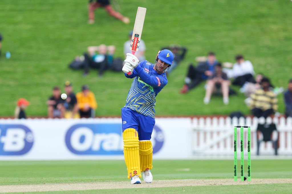 Hamish Rutherford swatted a rapid 32 at the top for Otago against Auckland. File photo: Getty