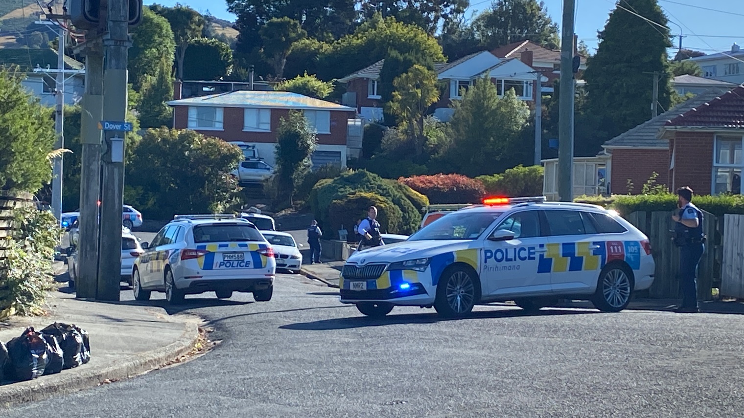 Police at the scene this morning. Photo: Craig Baxter