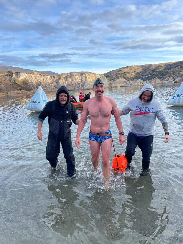 Swimmer Jackson Arlidge, 33, of Wellington, seen here at  the Blue Lake at St Bathans last year,...