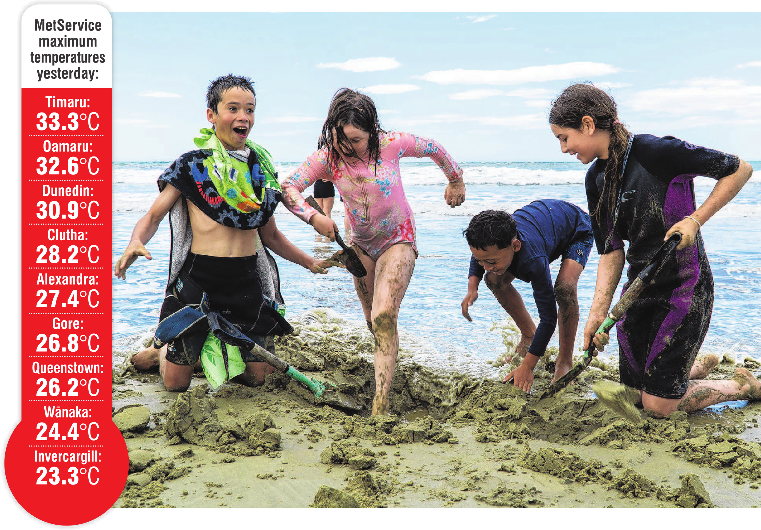 North Otago Home Educators pupils (from left) Isaac Henry, 12, Mila,  11, Ilai, 6, and Kai...