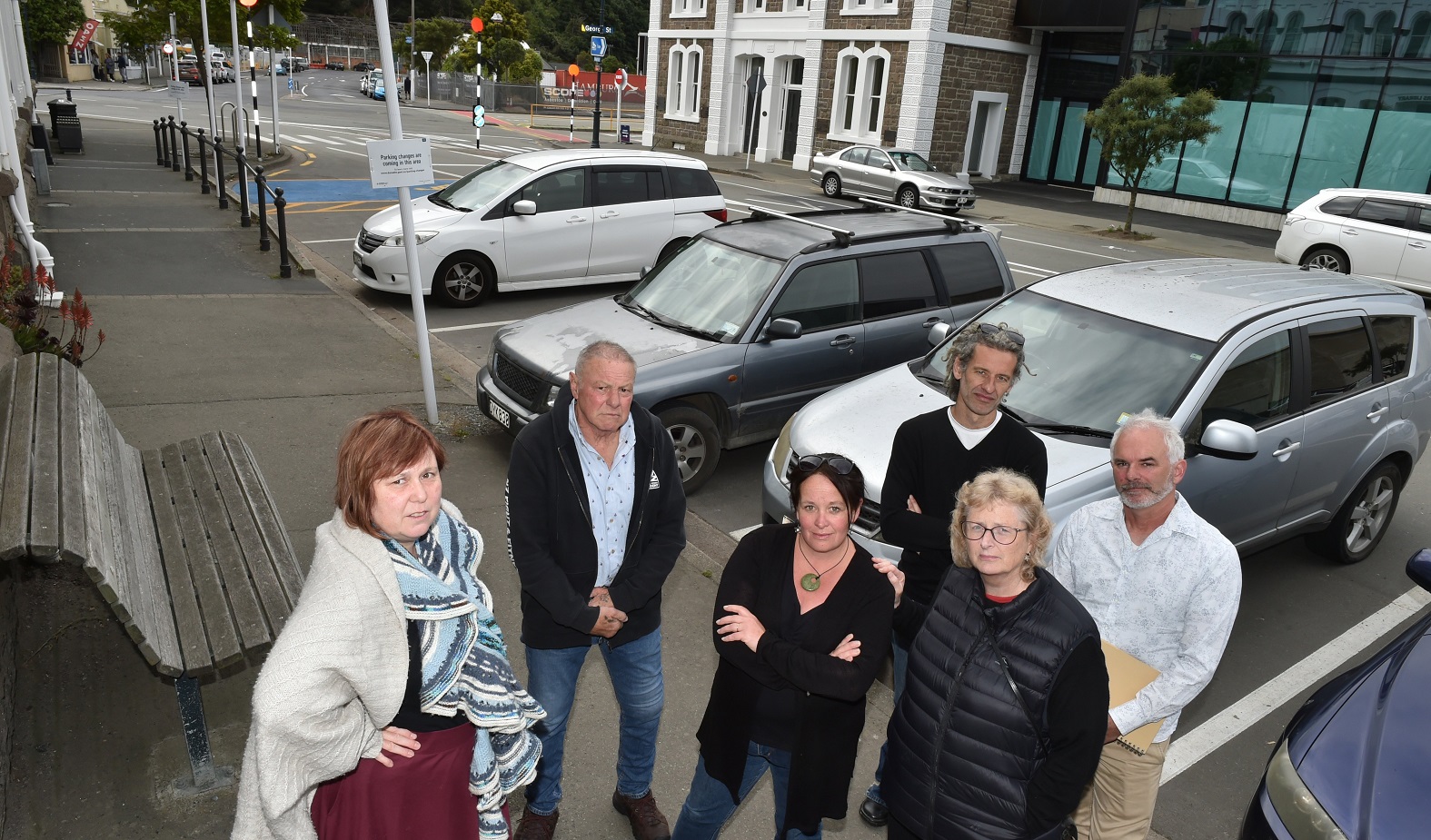 West Harbour Community Board members (from left) Barbara Anderson, Wayne Sefton, Kristina...