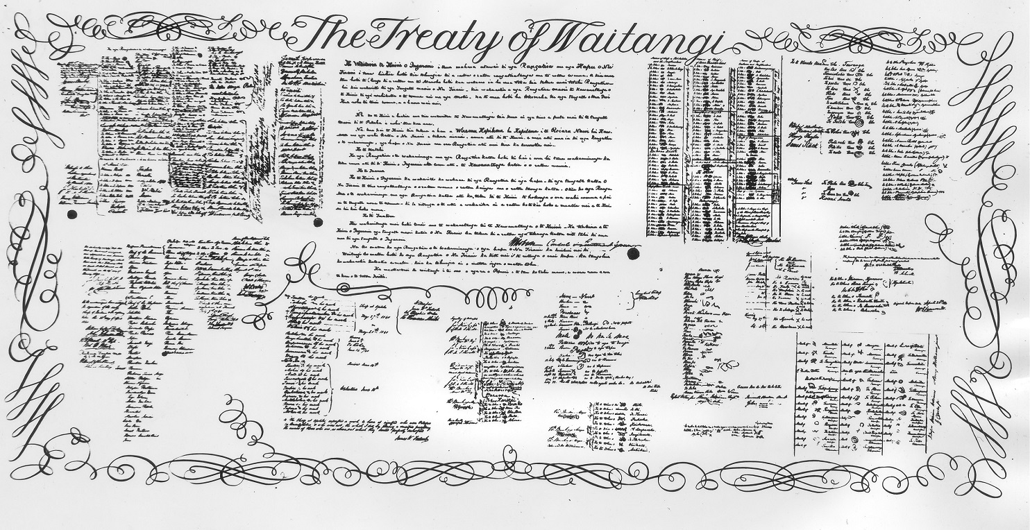 A reconstruction of the signing of the Treaty of Waitangi. Photo: ODT files.