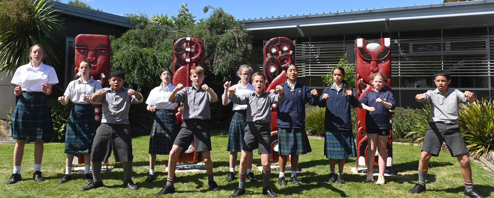 Balmacewen Intermediate pupils (from left) Eva Gardner, Isabela Green-Santos, Tolise Alesana, Amy...